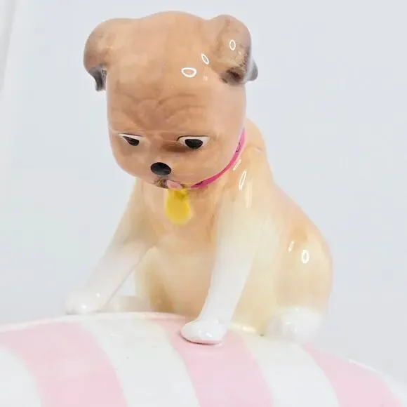 Eloise Cookie Jar from Department 56 striped Vintage y2k chair pets pink white - Picture 7 of 17